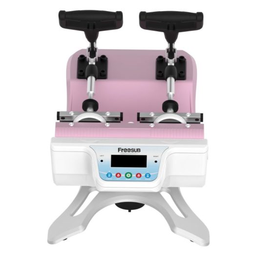 Freesub Prensa de calor doble estación rosado