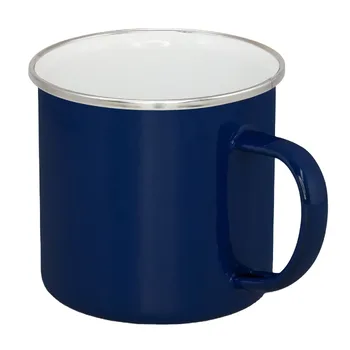 Taza Enamel Azul 12oz para Sublimación – Colores Rojo, Verde, Amarillo, Naranja y Azul