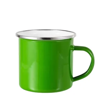 Taza Enamel Verde 12oz para Sublimación – Colores Rojo, Verde, Amarillo, Naranja y Azul