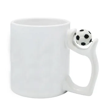 Taza blanca con asa de pelota 11 oz
