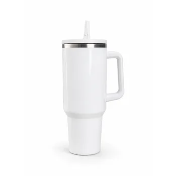 Tumbler de Acero Inoxidable 40oz Blanco – Estilo Stanley