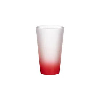 Doceperu Vaso de vidrio cónico pavonado con interior rojo · 17oz