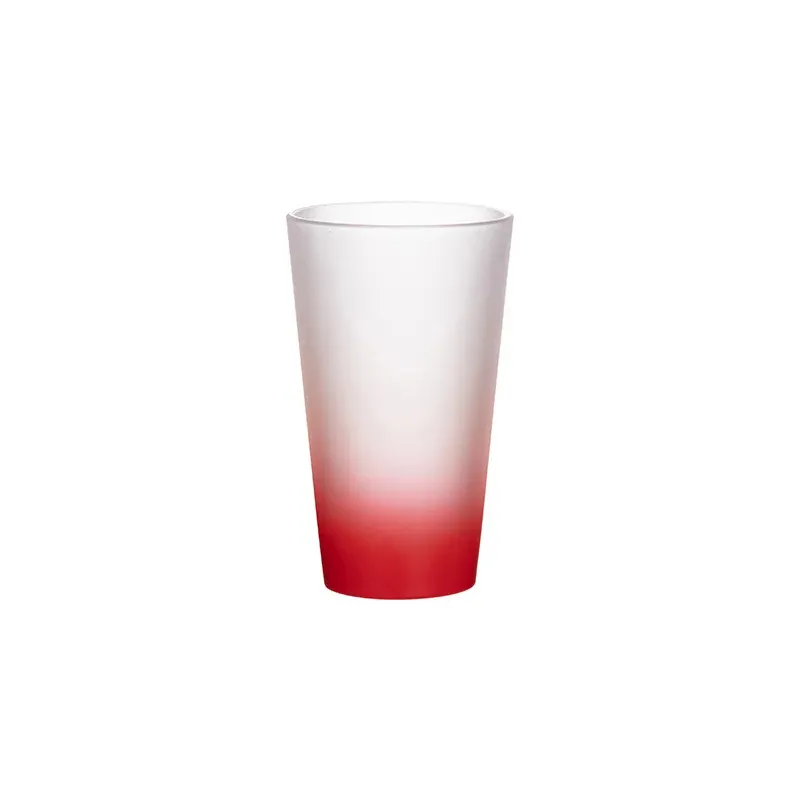 Doceperu Vaso de vidrio cónico pavonado con interior rojo · 17oz