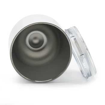 Htpmart Vaso Vinero de acero inoxidable blanco 300 ml para sublimación