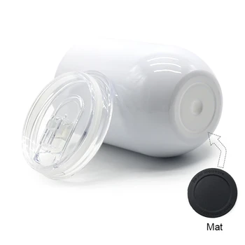 Htpmart Vaso Vinero de acero inoxidable blanco 300 ml para sublimación