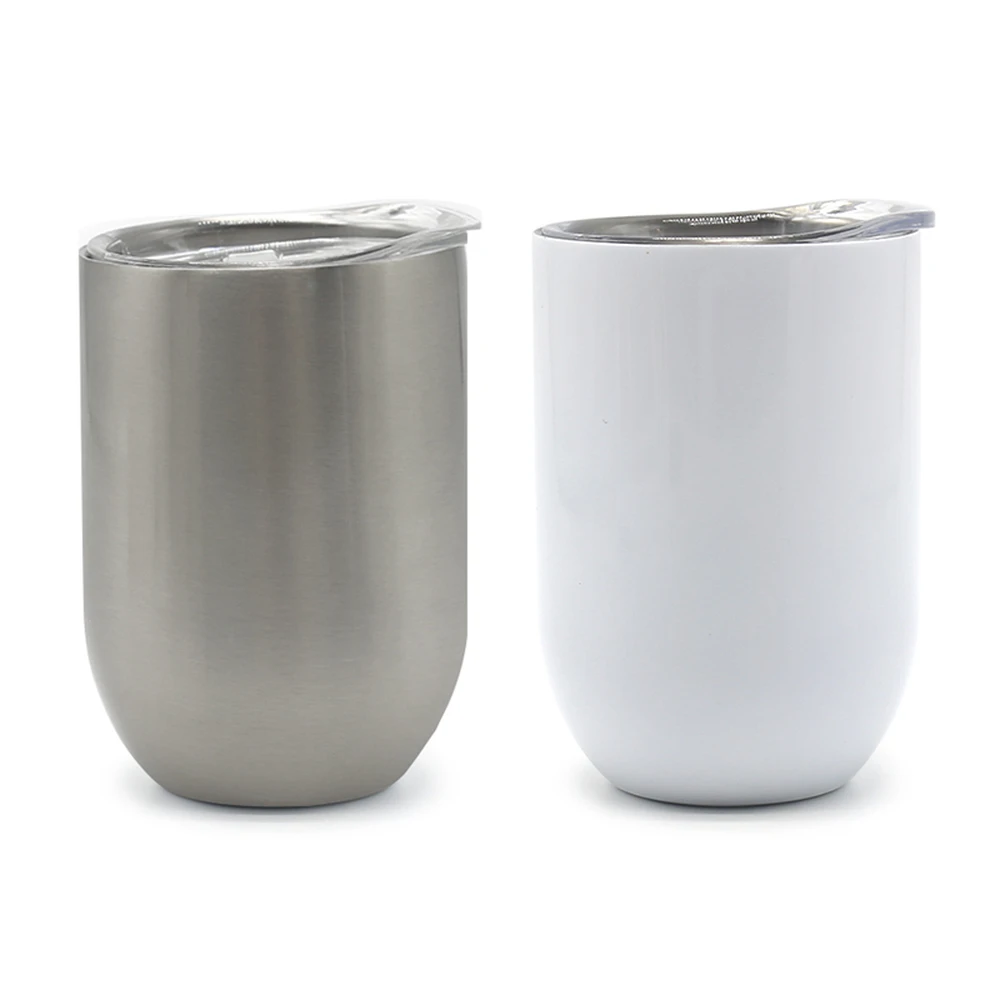 Htpmart Vaso Vinero de acero inoxidable blanco 300 ml para sublimación