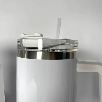 Auplex Tumbler de acero inoxidable 40oz blanco