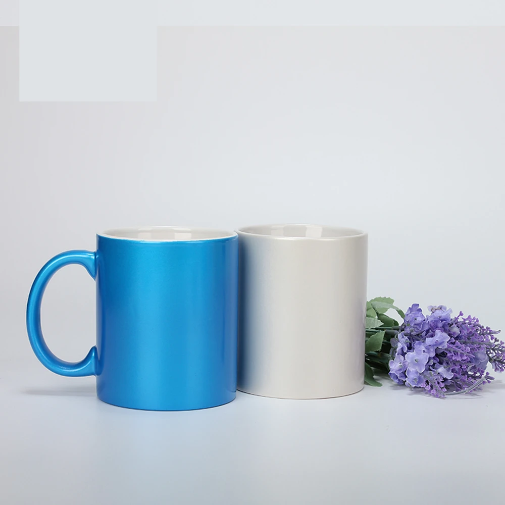 Doceperu Taza plateada metálica con caja individual · 11oz