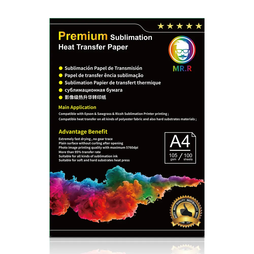Papel de sublimación 105 g A4 · 100 hojas