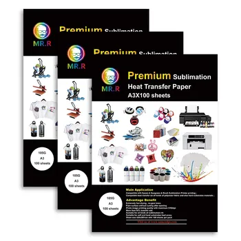 Papel de sublimación A3 105 g · 100 hojas
