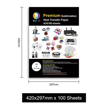 Papel de sublimación A3 105 g · 100 hojas