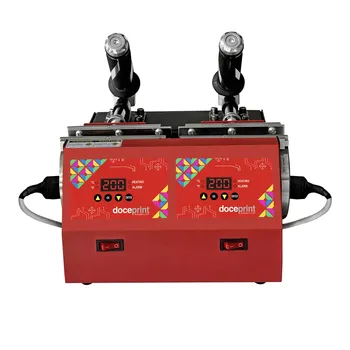 DocePrint Prensa semiautomática doble estación para sublimar tazas 11 Oz - 15 Oz