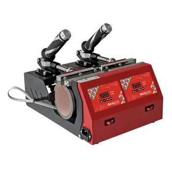 DocePrint Prensa semiautomática doble estación para sublimar tazas 11 Oz - 15 Oz
