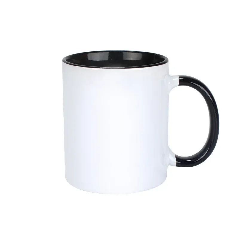 Doceperu Taza sublimable con color interno y asa negro · 11oz
