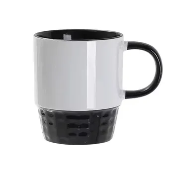 Doceperu Taza apilable sublimable con color interno y asa negro · 11oz