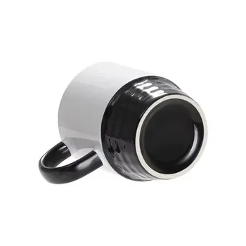 Doceperu Taza apilable sublimable con color interno y asa negro · 11oz
