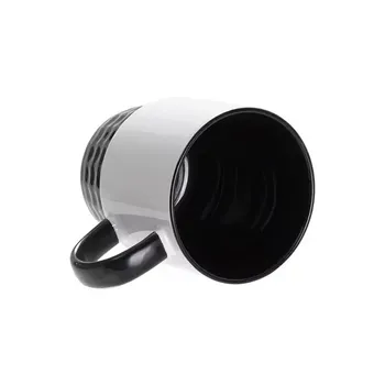 Doceperu Taza apilable sublimable con color interno y asa negro · 11oz