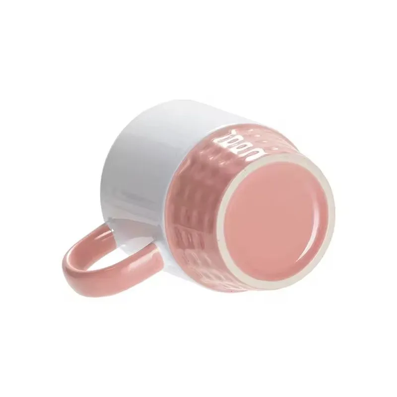 Doceperu Taza apilable sublimable con color interno y asa rosado · 11oz