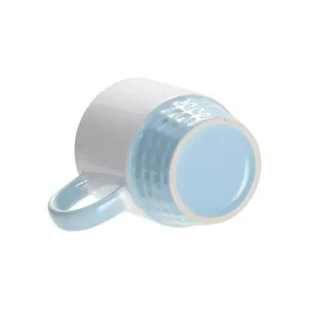 Doceperu Taza apilable sublimable con color interno y asa celeste · 11oz