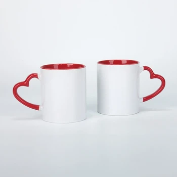 Taza con Asa de Corazón Roja 11 oz – DocePrint