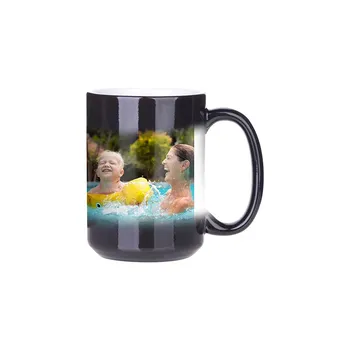 Doceperu Taza mágica negra con caja individual · 11oz