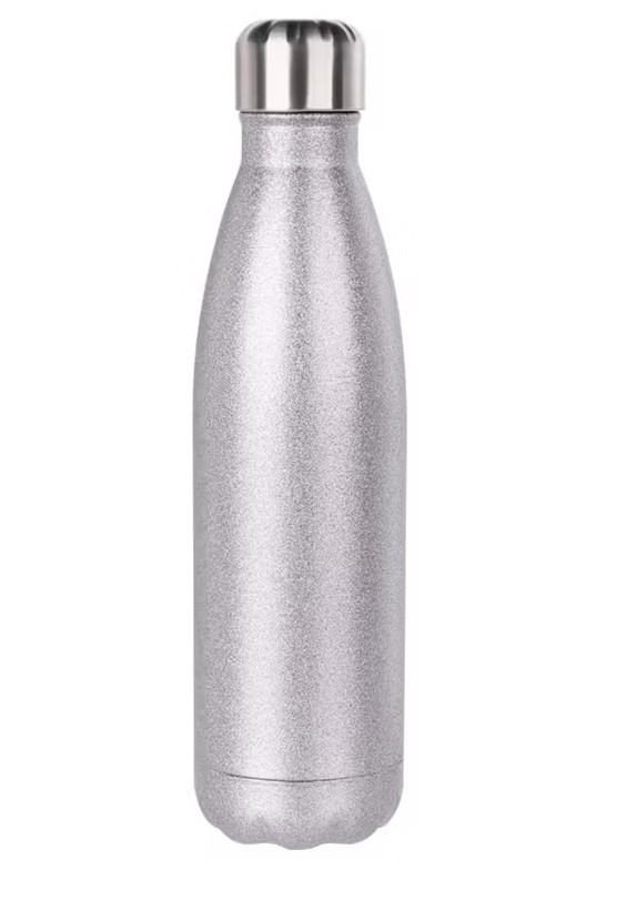 Botella Lechera Glitter 500 ml – Brillo y Elegancia para Personalizar (Color Dorado y Plata)