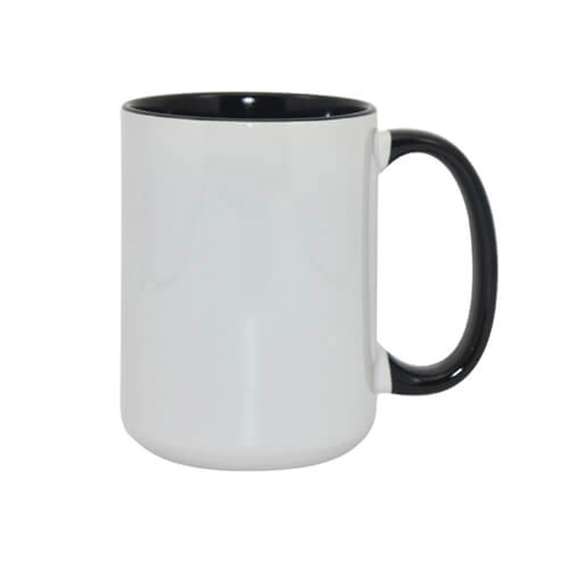 Taza interior y asa de color negro 15 Oz – Para Sublimación