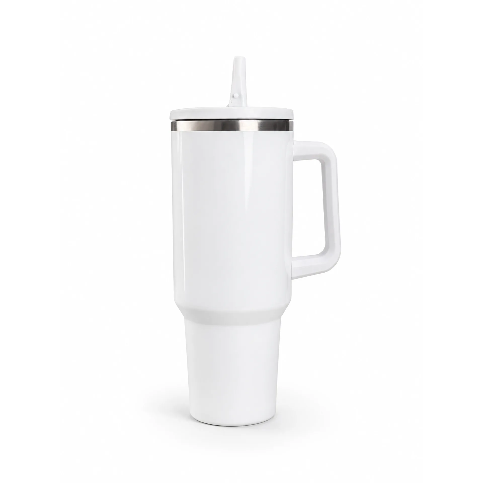 Tumbler de Acero Inoxidable 40oz Blanco – Estilo Stanley