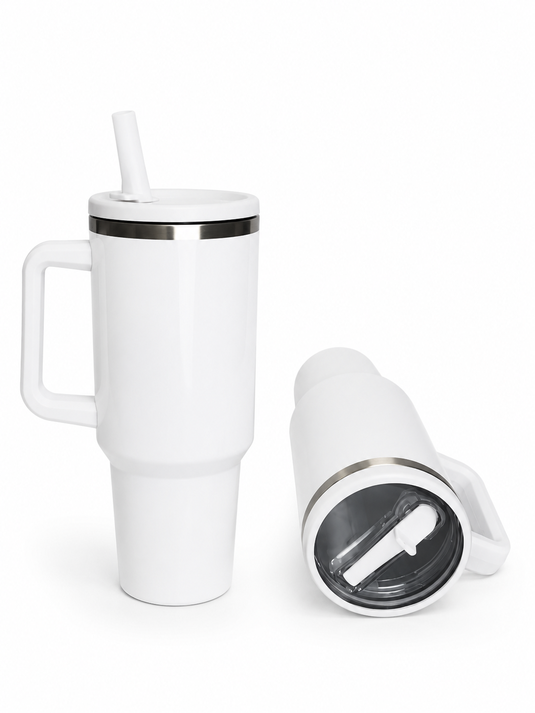 Tumbler de Acero Inoxidable 40oz Blanco – Estilo Stanley
